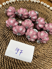 Kastknoppen roze witte set Pakket 197