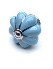 Porseleinen kastknop baby blauw