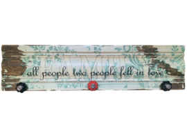 2014 Garderobenhaken  'FAMILY' "all people two people fell in love"