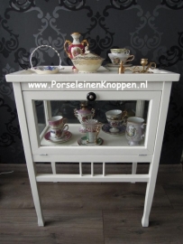 Möbelknopf Porzellanknauf Shabby Chic Schwarz