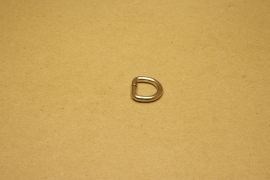 D-ring ongelast nikkel 15mm