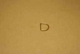 D-ring ongelast goud 20mm