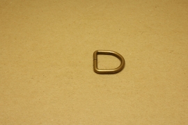 D-ring ongelast oud goud 25mm