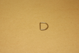D-ring ongelast nikkel 20mm
