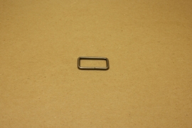 Ring rechthoek ongelast 25mm oud nikkel