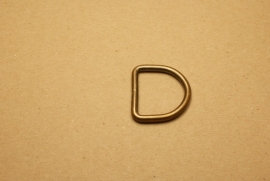 D-ring gelast oud goud 30mm