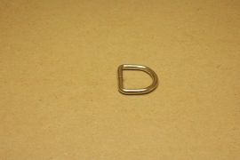 D-ring ongelast nikkel 25mm