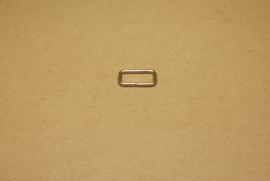 Ring rechthoek ongelast 20mm nikkel