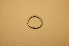 Sleutelring plat oud goud 30 mm