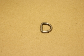 D-ring ongelast oud nikkel 20mm