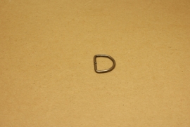 D-ring ongelast oud nikkel 20mm