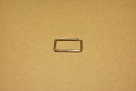 Ring rechthoek ongelast 30mm nikkel
