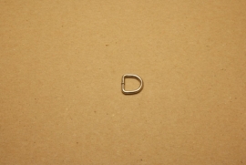 D-ring ongelast nikkel 10mm