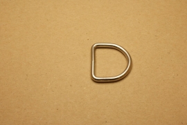 D-ring gelast nikkel 30mm