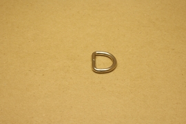 D-ring ongelast nikkel 20mm