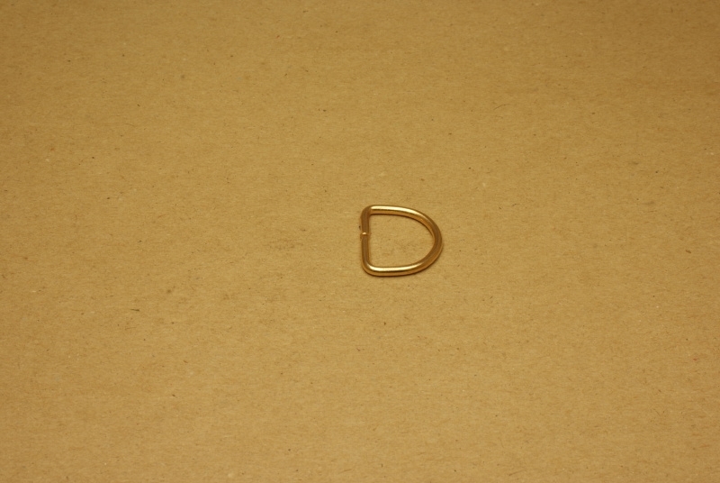 D-ring ongelast goud 20mm