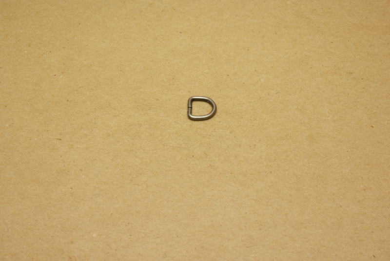 D-ring ongelast oud nikkel 10mm