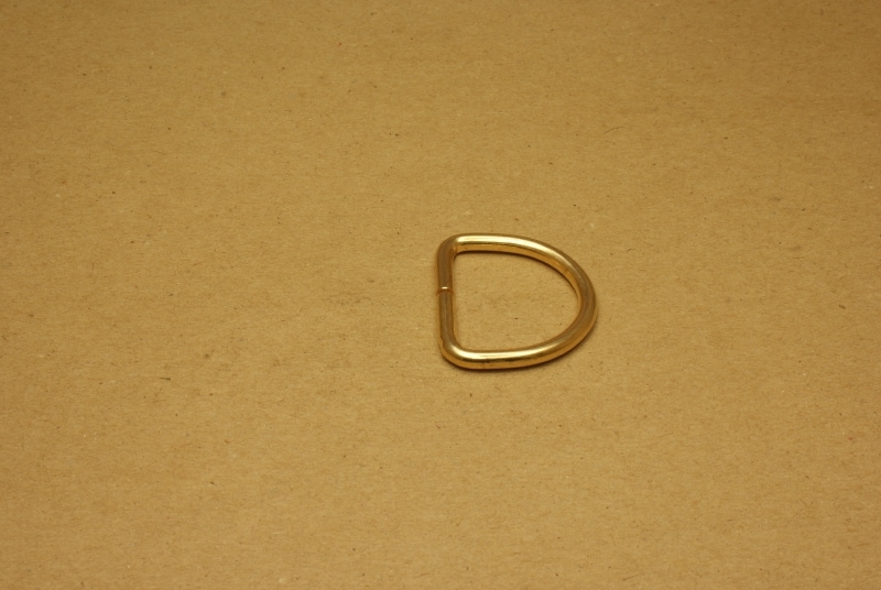 D-ring ongelast goud 30mm
