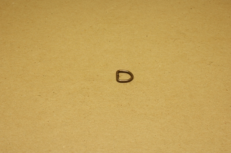 D-ring ongelast oud goud 10mm