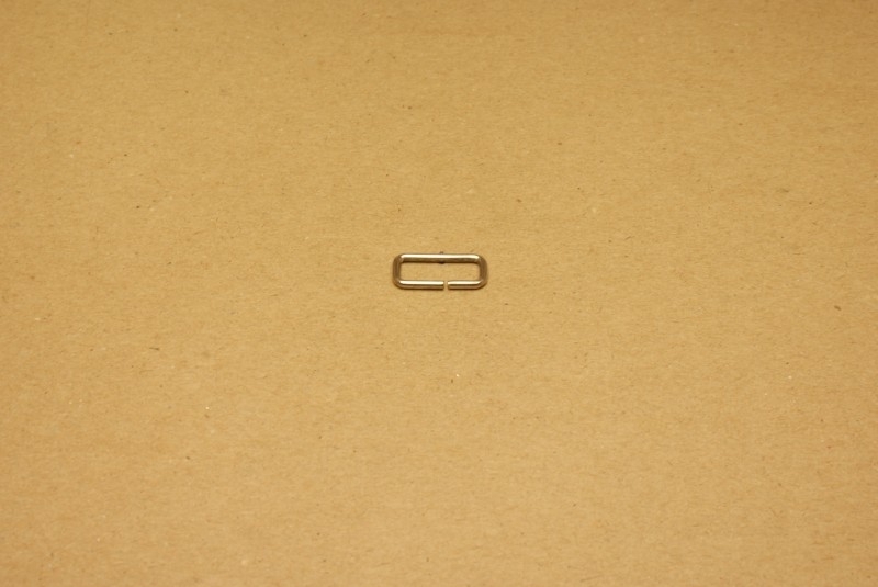 Ring rechthoek ongelast 15mm nikkel