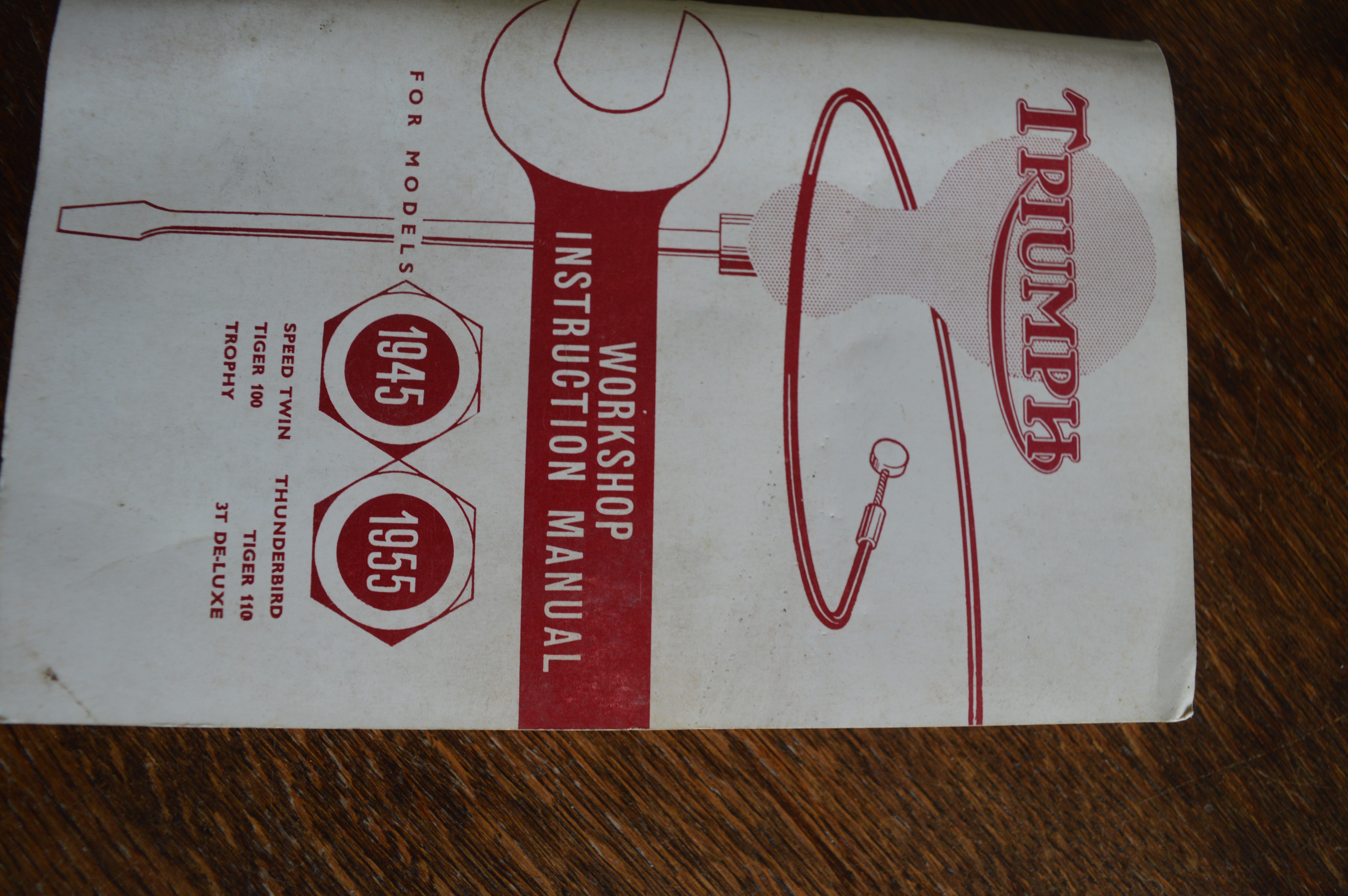 Triumph model 1945-1955 instructie boek