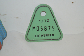 Belastingplaat België Antwerpen 1968-1985 13 stuks