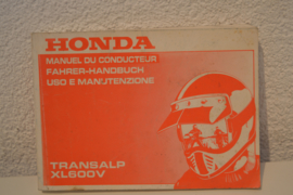 Honda manual Transalp XL600V 1988