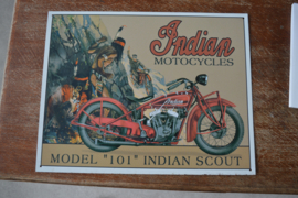 Indian Model 101 Scout 40x31 cm reclame plaat