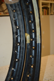 Bsa 19 inch/WM2/40 spaken/ zwart gemoffeld/stel