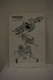 Triumph A poster versnelling bak swing arm 61.5x42 cm