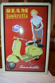 Lambretta Siam Scooter blik reclame plaat 20x30