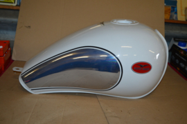 Moto Guzzi Benzinetank Wit/Chroom