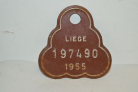 Belastingplaat België Liege 1955/197490