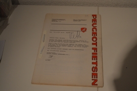 Peugeot fietsen onderdelen prijslijst 1975