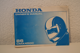 Honda owners manual CMX450cc 1986