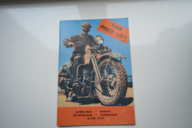 Harley Davidson Jan Willem Boon prijslijst 1988