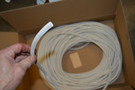 Klemband witgrijs pvc