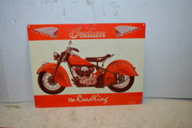 Indian reclame The Roadking metalen plaat