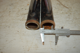 Koplamp oren metaal lengte 175 mm/diameter 39 mm