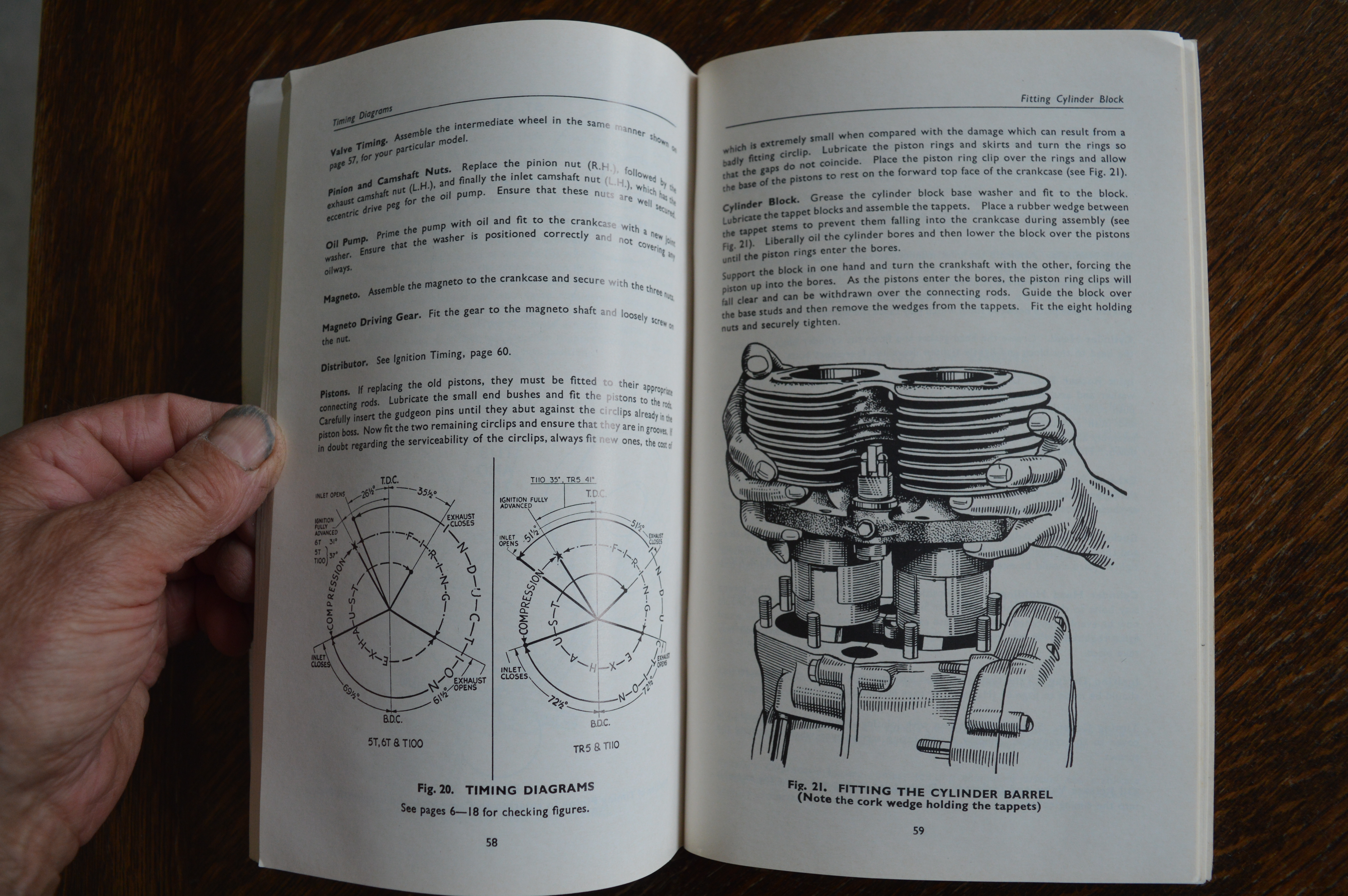 Triumph model 1945-1955 instructie boek