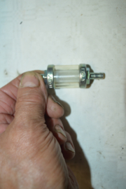 benzinefilteer 5mm glas/demontabel