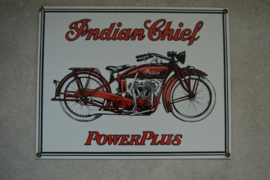 Indian Power Plus emaille plaat 33x26 cm