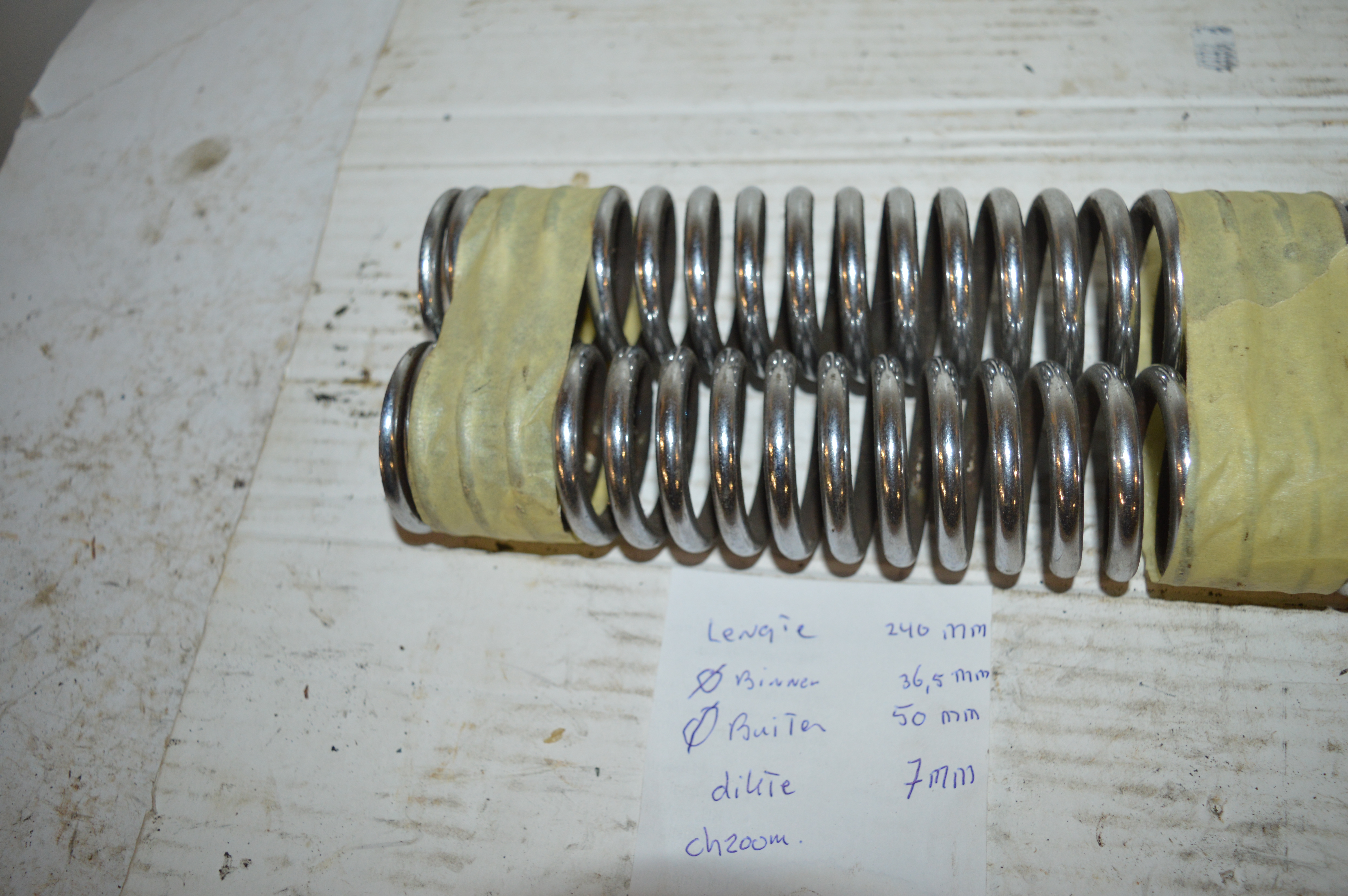Veren chroom lengte 240 mm