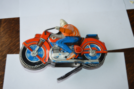 Motorfiets blik beschadigd groot model