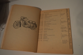 Jawa/CZ 350 2 cilinders 1954 onderdeln boek