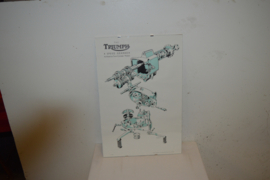 Triumph A poster versnelling bak swing arm 61.5x42 cm