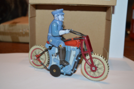 Blik Speelgoed Politie man op motor