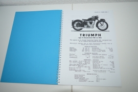 Triumph 6T/Thunderbird 1950-1953 A4  instructie onderhoud boek