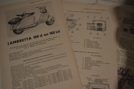 Lambretta 125LD/150D/150LD scooters onderhoud en instructie boek