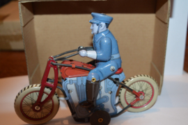 Blik Speelgoed Politie man op motor